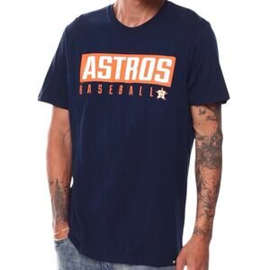 '47 Men's Houston Astros Dub Super Rival T-Shirt Blue Size Small Logo Tee MLB